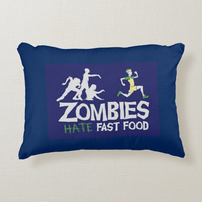 Coussins Décoratifs Zombies Hait Fast Food (Devant)