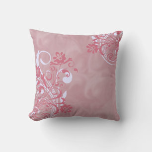Coussins du concepteur de fleurs roses