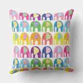 Coussins - Eléphants multicolores (Verso)