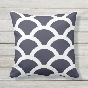 Coussins en plein air de la Marine - Cercles Motif