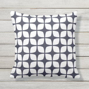 Coussins extérieurs de bleu marine - motif modern