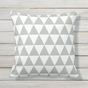 Coussins extérieurs de gris argenté - motif de