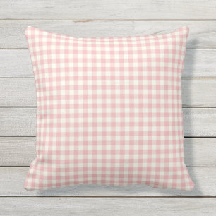 Coussins extérieurs de motif rose de guingan