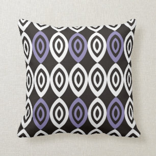 Coussins géométriques uniques - noir et blanc