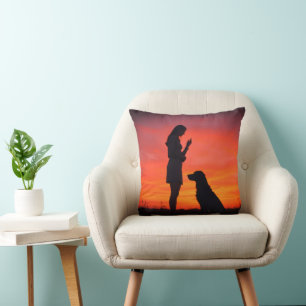 coussins jetables chien et fille
