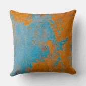 Coussins jetables - Jaune moutarde bleu mural rust (Verso)