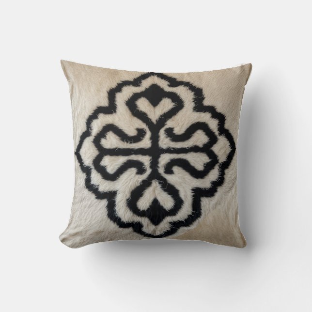 Coussins Kilim Vintages noirs et blancs (Recto)