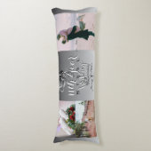 Coussins Longs 11e anniversaire Mariage de Rose de l'acier (Devant (Vertical))