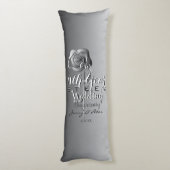 Coussins Longs 11e anniversaire Mariage de Rose de l'acier (Dos (Vertical))