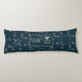 Coussins Longs 16e anniversaire Mariage 2 photos Rose d'argent (Dos)