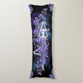 Coussins Longs 2 designs : Champ Lilac avec squelette (Devant (Vertical))
