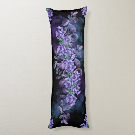 Coussins Longs 2 designs : Champ Lilac avec squelette (Dos (Vertical))