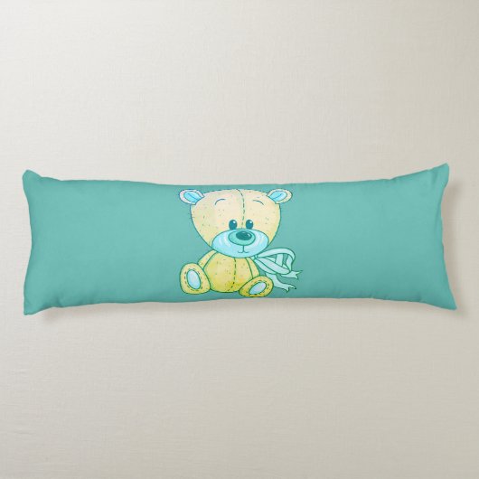 Coussins Longs 2 En 1 Oreille Teddy Vert Lime (Dos)