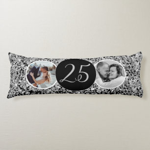 Coussins Longs 2 Photo Anniversaire du Mariage hier et aujourd'hu