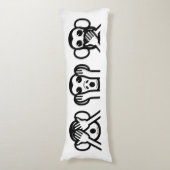 Coussins Longs 3 Singes Sages Emoji (Devant (Vertical))