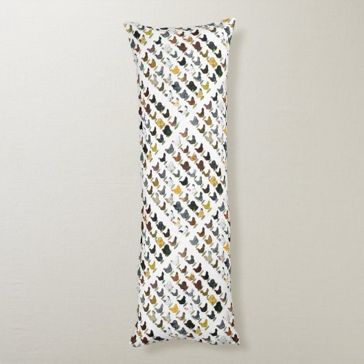 Coussins Longs 49 poules de poulet (Dos (Vertical))