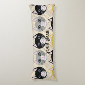 Coussins Longs 4 Chats, Herringbone Beige (Devant (Vertical))