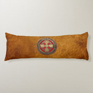 Coussins Longs [600] Ancienne Croix du noeud d'or sacré celtique