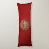 Coussins Longs [600] Croix du noeud d'or celtique sacré (Dos (Vertical))