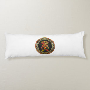 Coussins Longs [600] Dragons rouges et jaunes