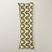 Coussins Longs 70s Bold Modern Retro Ogee Motif in Greens (Devant (Vertical))