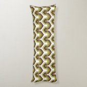 Coussins Longs 70s Bold Modern Retro Ogee Motif in Greens (Dos (Vertical))