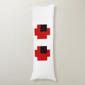 Coussins Longs 8 bits Éffrayants yeux rouges (Devant (Vertical))