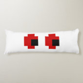 Coussins Longs 8 bits Éffrayants yeux rouges (Devant)