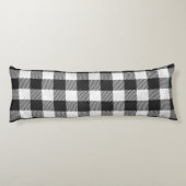 Coussins Longs à damiers Plaid Noir Et Blanc (Dos)