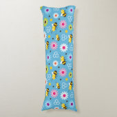 Coussins Longs Abeille & Fleurs (Devant (Vertical))