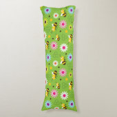 Coussins Longs Abeille & Fleurs (Devant (Vertical))
