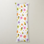 Coussins Longs Abeille & Fleurs (Dos (Vertical))
