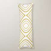 Coussins Longs Abstract geometrical, white and gold (Dos (Vertical))