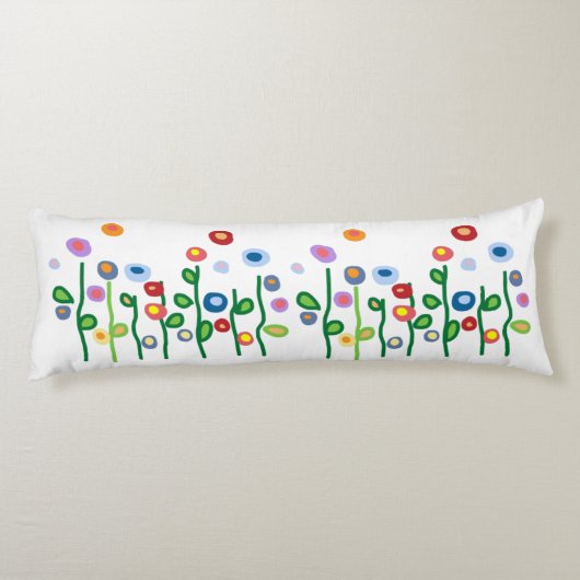Coussins Longs Abstrait Art nouveau, fleurs design (Dos)
