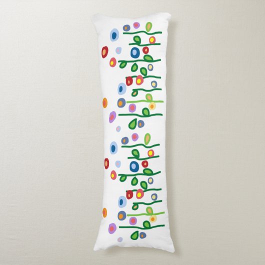 Coussins Longs Abstrait Art nouveau, fleurs design (Devant (Vertical))