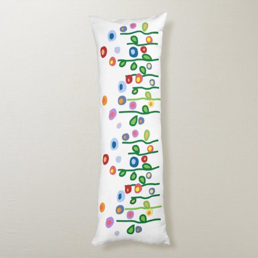 Coussins Longs Abstrait Art nouveau, fleurs design (Dos (Vertical))