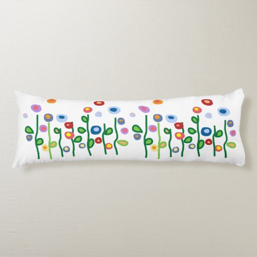 Coussins Longs Abstrait Art nouveau, fleurs design (Devant)