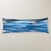Coussins Longs Abstrait bleu et blanc (Dos)