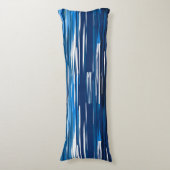 Coussins Longs Abstrait bleu et blanc (Devant (Vertical))