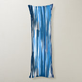 Coussins Longs Abstrait bleu et blanc (Dos (Vertical))