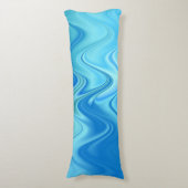 Coussins Longs Abstrait bleu ondulé (Devant (Vertical))