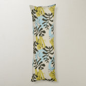 Coussins Longs Abstrait Botanique Bohème Pastel Vert Bleu (Dos (Vertical))