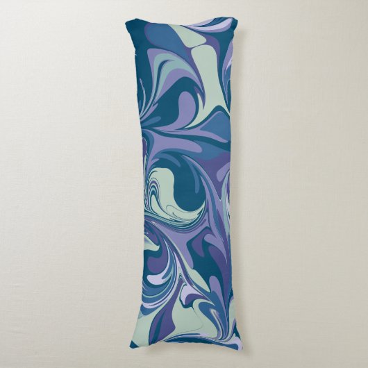 Coussins Longs Abstrait bracelet en marbre bleu élégant unique co (Devant (Vertical))