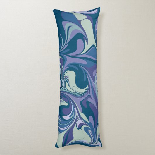 Coussins Longs Abstrait bracelet en marbre bleu élégant unique co (Dos (Vertical))