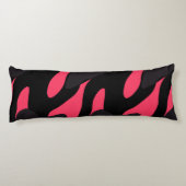 Coussins Longs Abstrait camouflage rose vif, gris et noir (Dos)