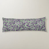 Coussins Longs abstrait camouflage vert et violet (Dos)
