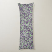 Coussins Longs abstrait camouflage vert et violet (Dos (Vertical))