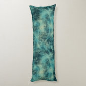 Coussins Longs Abstrait de Marbre Sarcelle (Dos (Vertical))