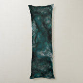 Coussins Longs Abstrait de pierre verte sarcelle (Dos (Vertical))