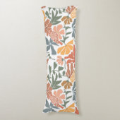 Coussins Longs Abstrait Floral & Oiseaux Mi-siècle Motif moderne (Devant (Vertical))